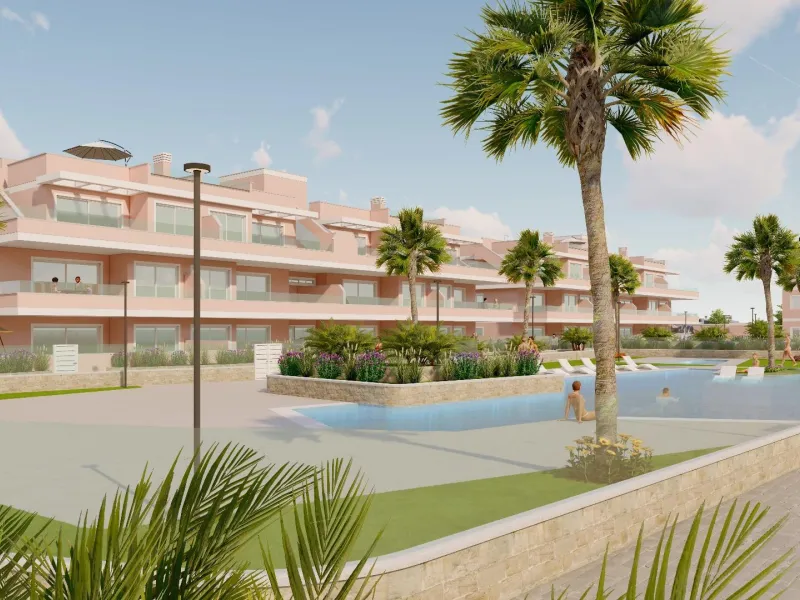ADOSADOS DE OBRA NUEVA EN PILAR DE LA HORADADA. 3 DORM. 2 BAÑOS. CON PLAZA DE GARAJE Y PISCINA. 83 M2. JARDIN 33 M2. SOLARIUM 34 M2.
