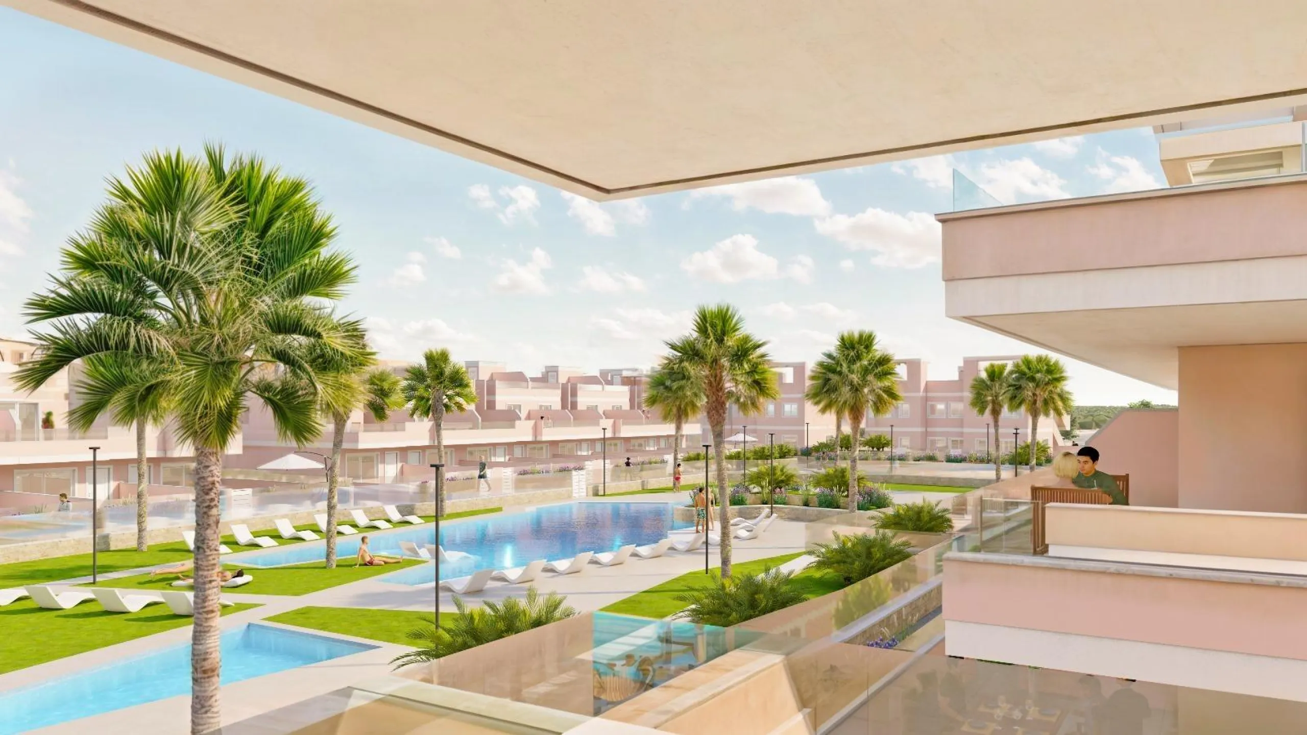 ADOSADOS DE OBRA NUEVA EN PILAR DE LA HORADADA. 3 DORM. 2 BAÑOS. CON PLAZA DE GARAJE Y PISCINA. 83 M2. JARDIN 33 M2. SOLARIUM 34 M2.