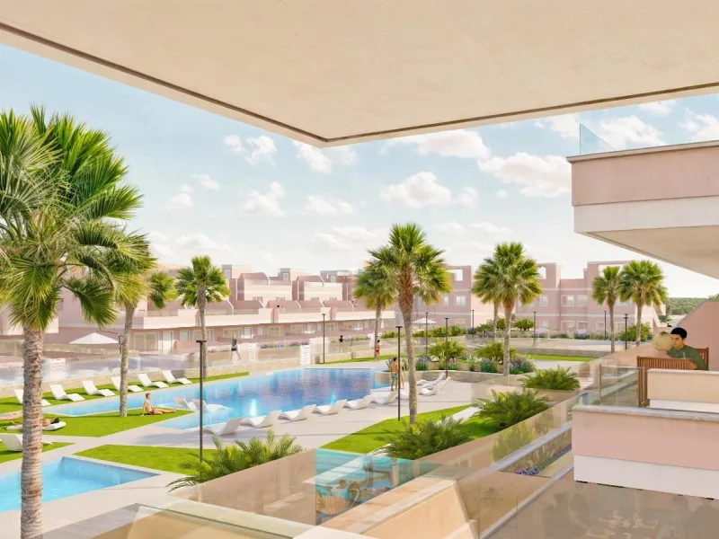 ADOSADOS DE OBRA NUEVA EN PILAR DE LA HORADADA. 3 DORM. 2 BAÑOS. CON PLAZA DE GARAJE Y PISCINA. 83 M2. JARDIN 33 M2. SOLARIUM 34 M2.