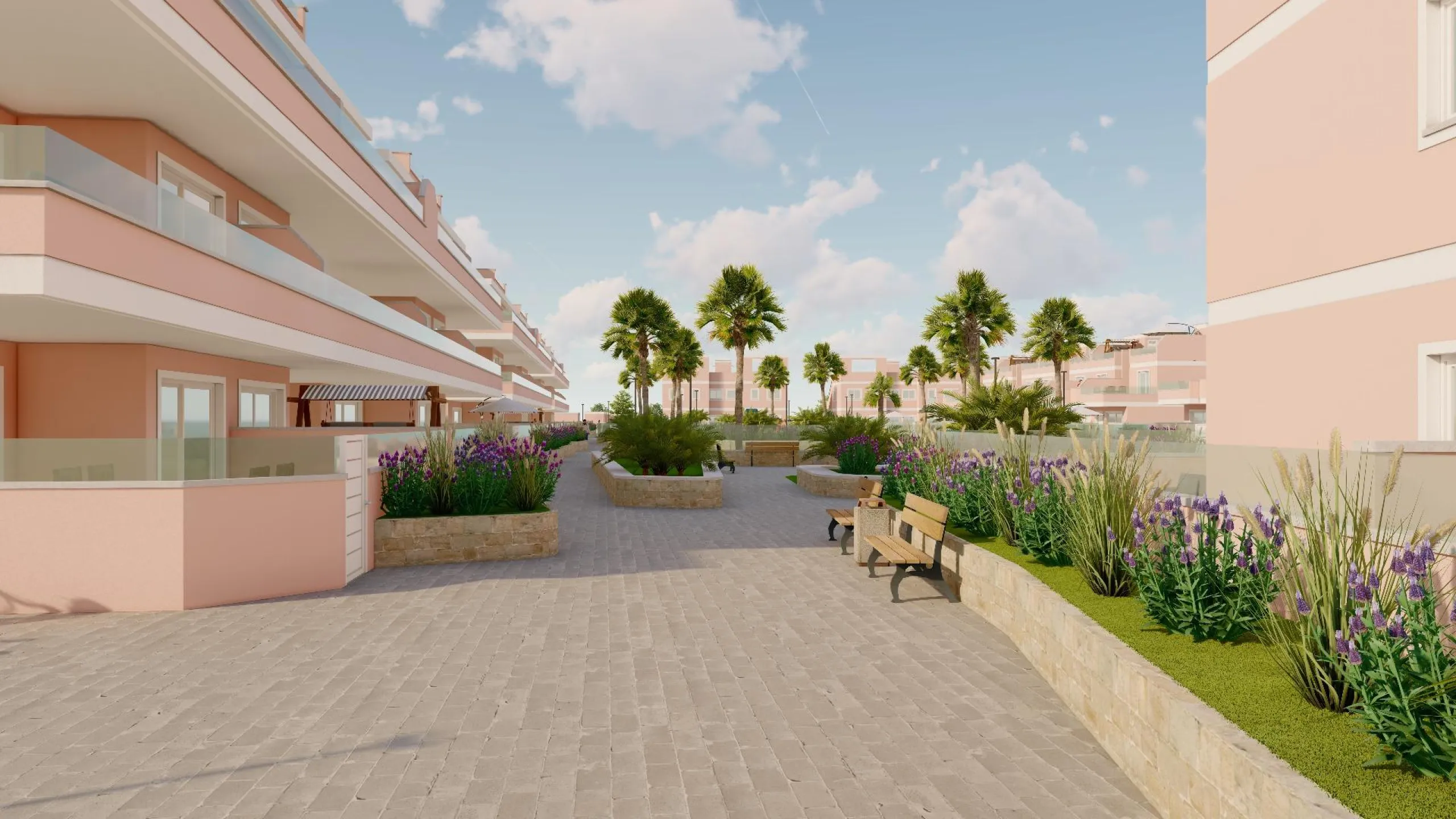 ADOSADOS DE OBRA NUEVA EN PILAR DE LA HORADADA. 3 DORM. 2 BAÑOS. CON PLAZA DE GARAJE Y PISCINA. 83 M2. JARDIN 33 M2. SOLARIUM 34 M2.