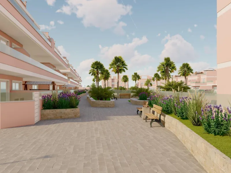 ADOSADOS DE OBRA NUEVA EN PILAR DE LA HORADADA. 3 DORM. 2 BAÑOS. CON PLAZA DE GARAJE Y PISCINA. 83 M2. JARDIN 33 M2. SOLARIUM 34 M2.