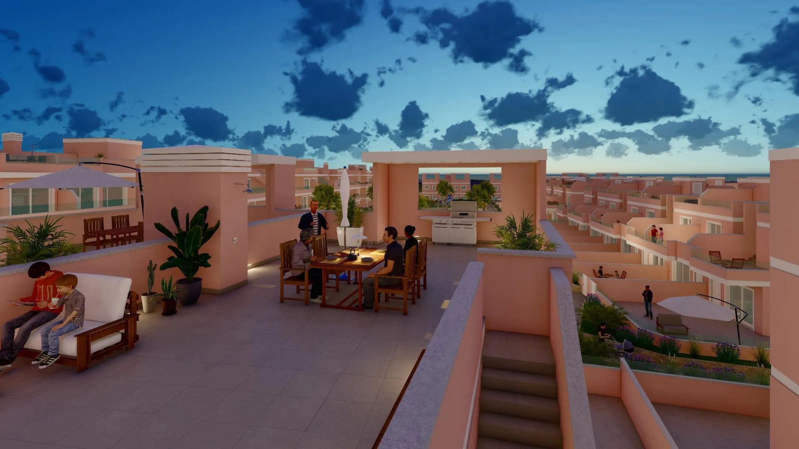 ADOSADOS DE OBRA NUEVA EN PILAR DE LA HORADADA. 3 DORM. 2 BAÑOS. CON PLAZA DE GARAJE Y PISCINA. 83 M2. JARDIN 33 M2. SOLARIUM 34 M2.