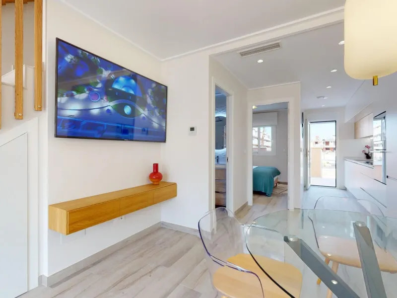 ADOSADOS DE OBRA NUEVA EN PILAR DE LA HORADADA. 3 DORM. 2 BAÑOS. CON PLAZA DE GARAJE Y PISCINA. 83 M2. JARDIN 33 M2. SOLARIUM 34 M2.