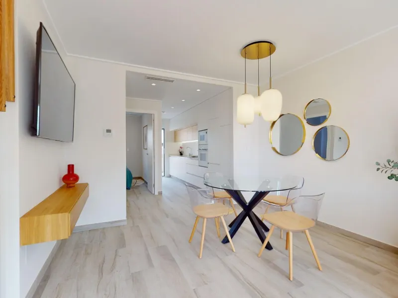 ADOSADOS DE OBRA NUEVA EN PILAR DE LA HORADADA. 3 DORM. 2 BAÑOS. CON PLAZA DE GARAJE Y PISCINA. 83 M2. JARDIN 33 M2. SOLARIUM 34 M2.