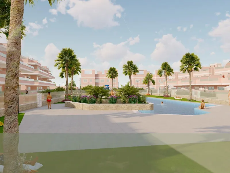 BUNGALOWS DE OBRA NUEVA EN PILAR DE LA HORADADA CON JARDIN DE 57 M2 Y TERRAZA DE 33 M2. GARAJE INCLUIDO. 3 DORM. 2 BAÑOS.
