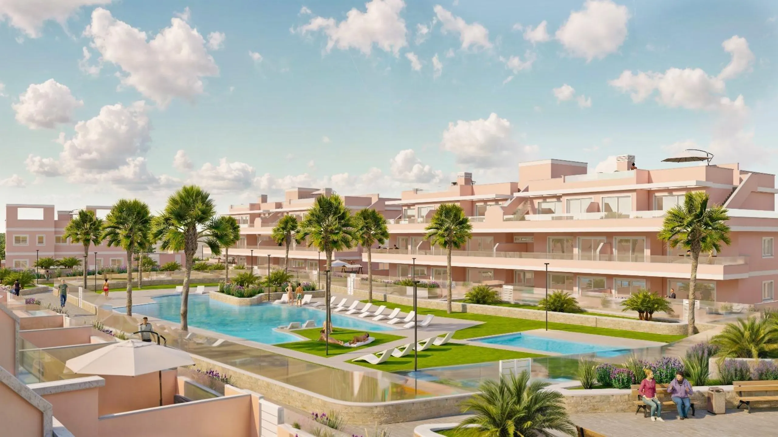 APARTAMENTOS DE OBRA NUEVA EN PILAR DE LA HORADADA CON GARAJE INCLUIDO. 100 M2.TERRAZAS DE 25 M2. 3 DORM. 2 BAÑOS. PISCINA.