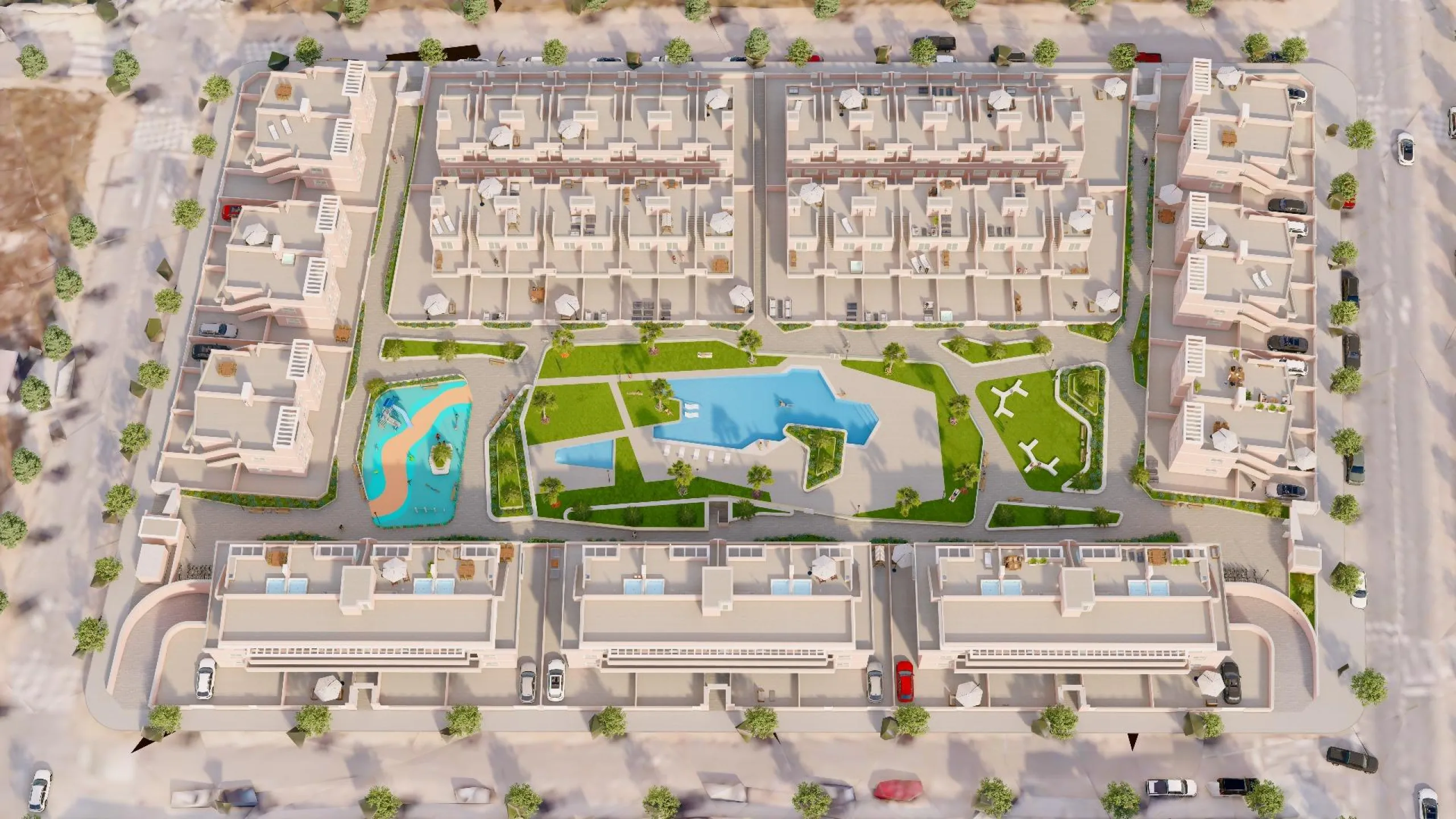 APARTAMENTOS DE OBRA NUEVA EN PILAR DE LA HORADADA CON GARAJE INCLUIDO. 100 M2.TERRAZAS DE 25 M2. 3 DORM. 2 BAÑOS. PISCINA.