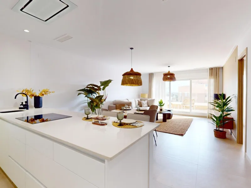 APARTAMENTOS DE OBRA NUEVA EN PILAR DE LA HORADADA CON GARAJE INCLUIDO. 100 M2.TERRAZAS DE 25 M2. 3 DORM. 2 BAÑOS. PISCINA.
