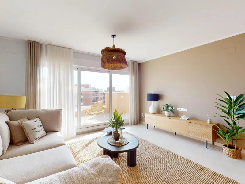 APARTAMENTOS DE OBRA NUEVA EN PILAR DE LA HORADADA CON GARAJE INCLUIDO. 100 M2.TERRAZAS DE 25 M2. 3 DORM. 2 BAÑOS. PISCINA.