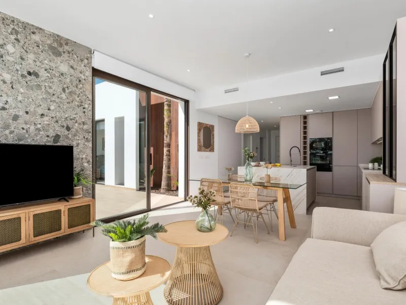 NEW BUILD VILLA IN LOS ALCÁZARES WITH VIEWS TO MAR MENOR. WITH PRIVATE POOL AND PARKING. 3 BEDROOMS. 2 BATHROOMS. PLOT 297 M2.