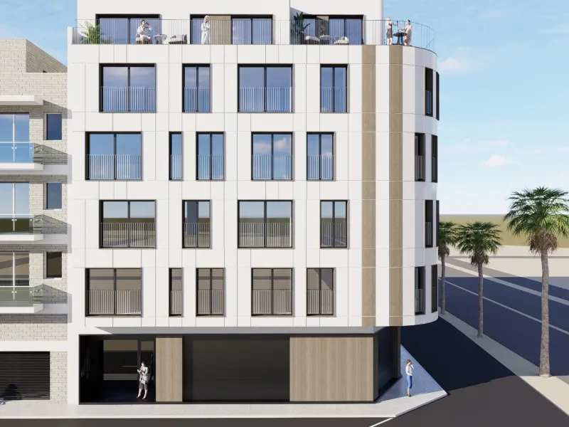 APARTAMENTOS DE OBRA NUEVA A 70 METROS DE PLAYA. 1 DORM. 1 BAÑO. CON SUPERFICIE DE 40 M2. CON PICSINA COMUNITARIA.