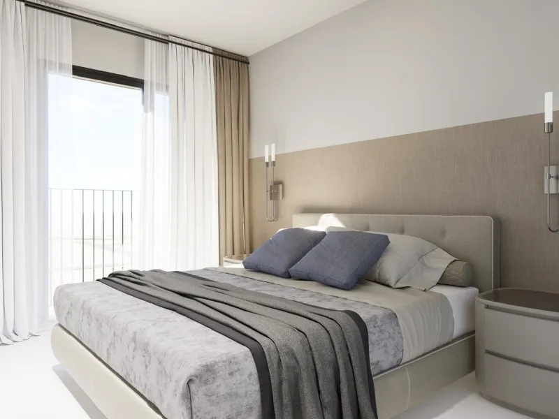 APARTAMENTOS DE OBRA NUEVA A 70 METROS DE PLAYA. 1 DORM. 1 BAÑO. CON SUPERFICIE DE 40 M2. CON PICSINA COMUNITARIA.