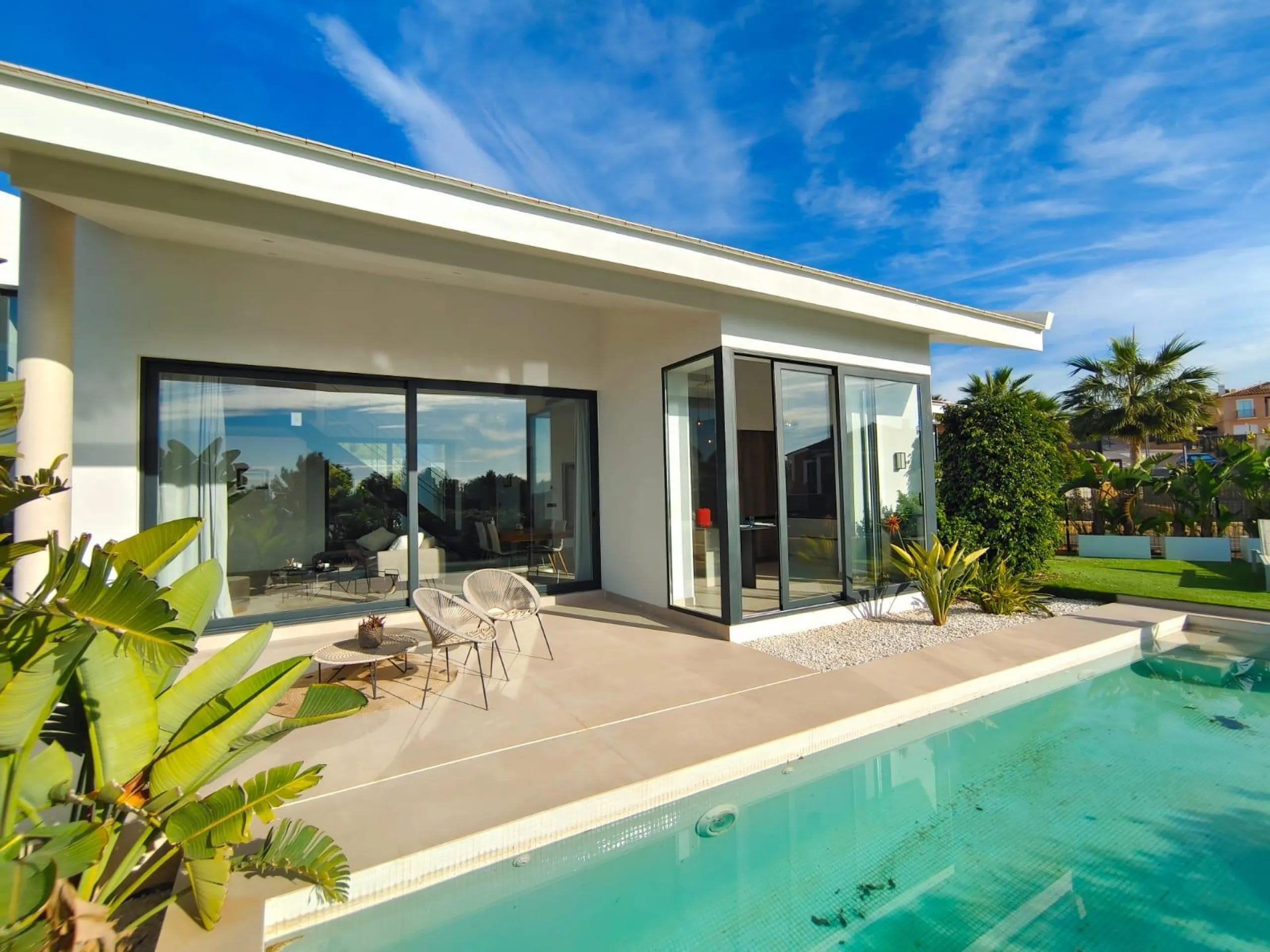 Designer villa with sea views
