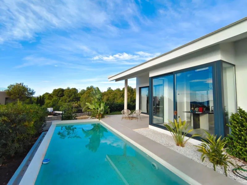 Designer villa with sea views