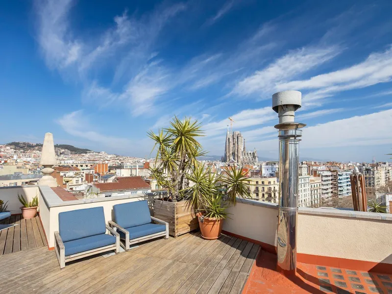 Ático singular con terrazas panorámicas en el Eixample, Barcelona