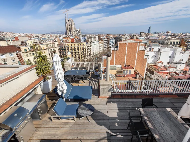 Ático singular con terrazas panorámicas en el Eixample, Barcelona