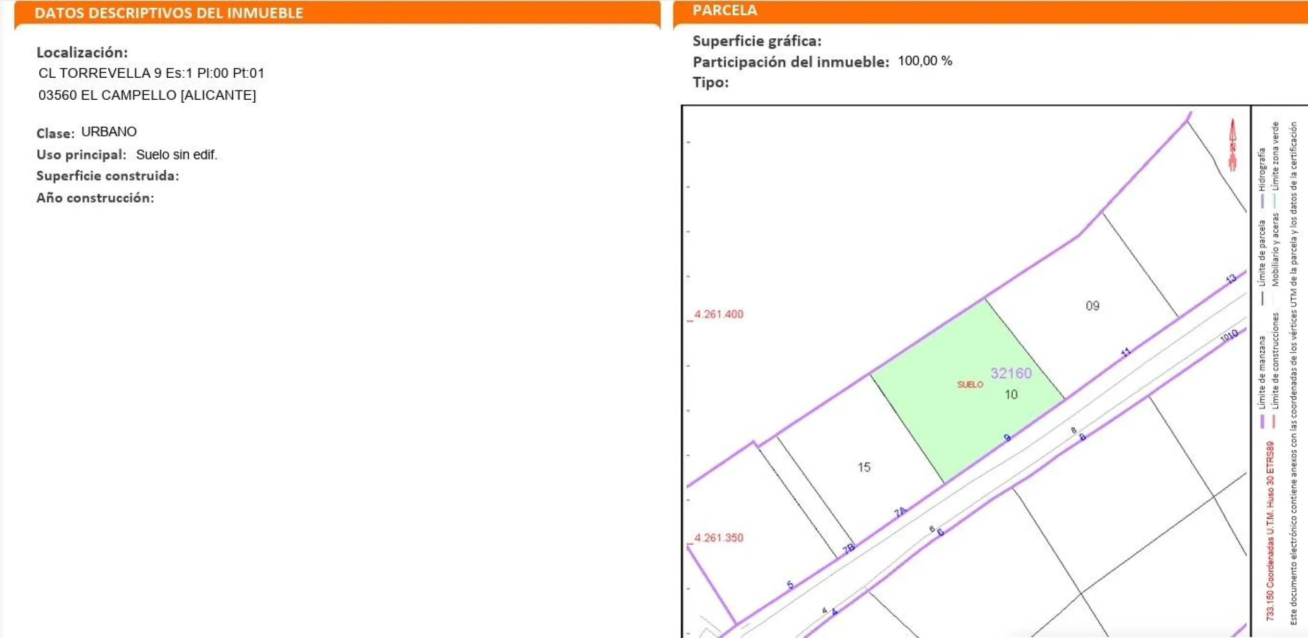 PARCELA URBANA EXCLUSIVA CON MAGNÍFICAS VISTAS A 300 METROS DEL MAR
