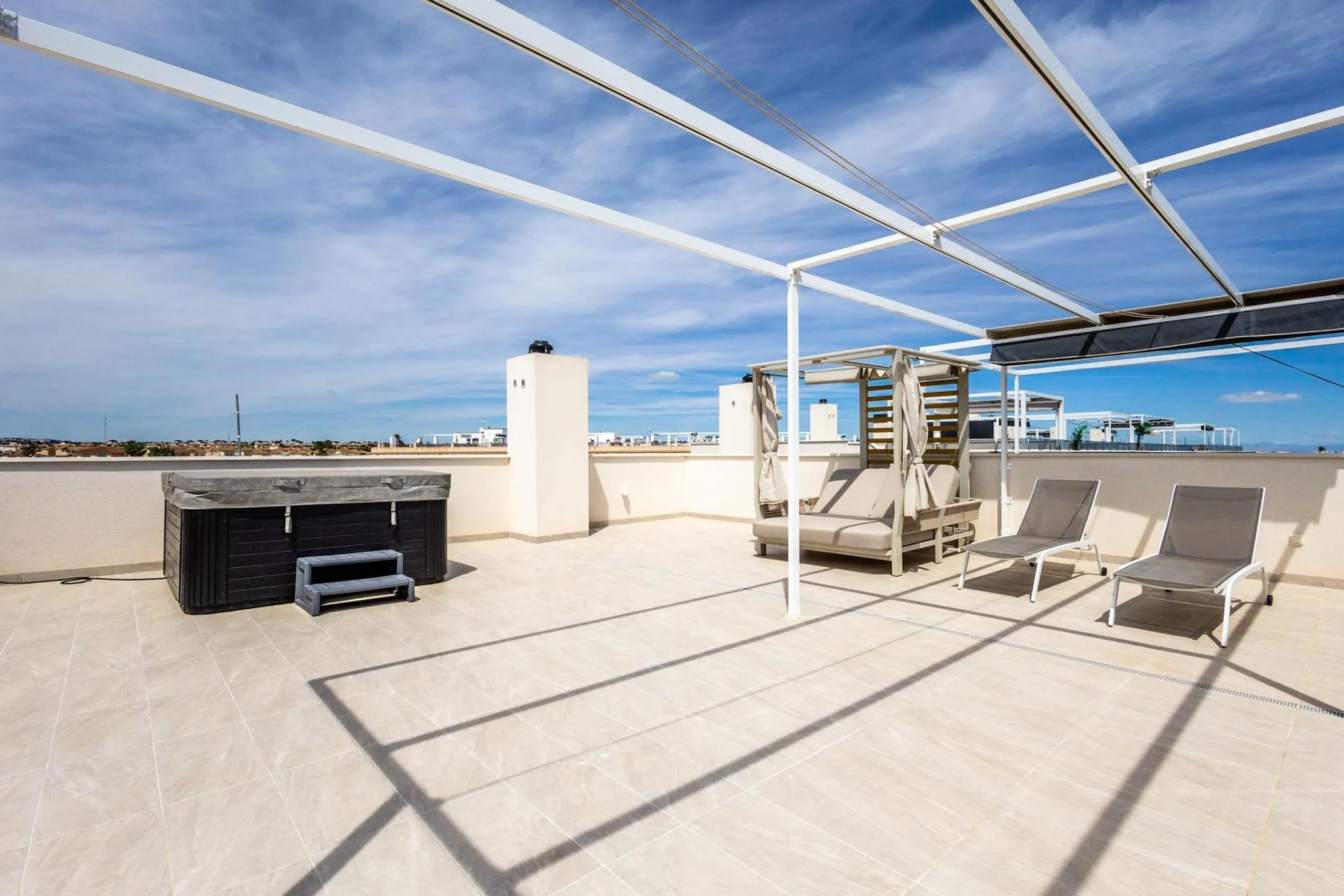 Luxury Penthouse for Sale in Playa Flamenca, Orihuela Costa – Modern Design, Sea Views & Private Solarium