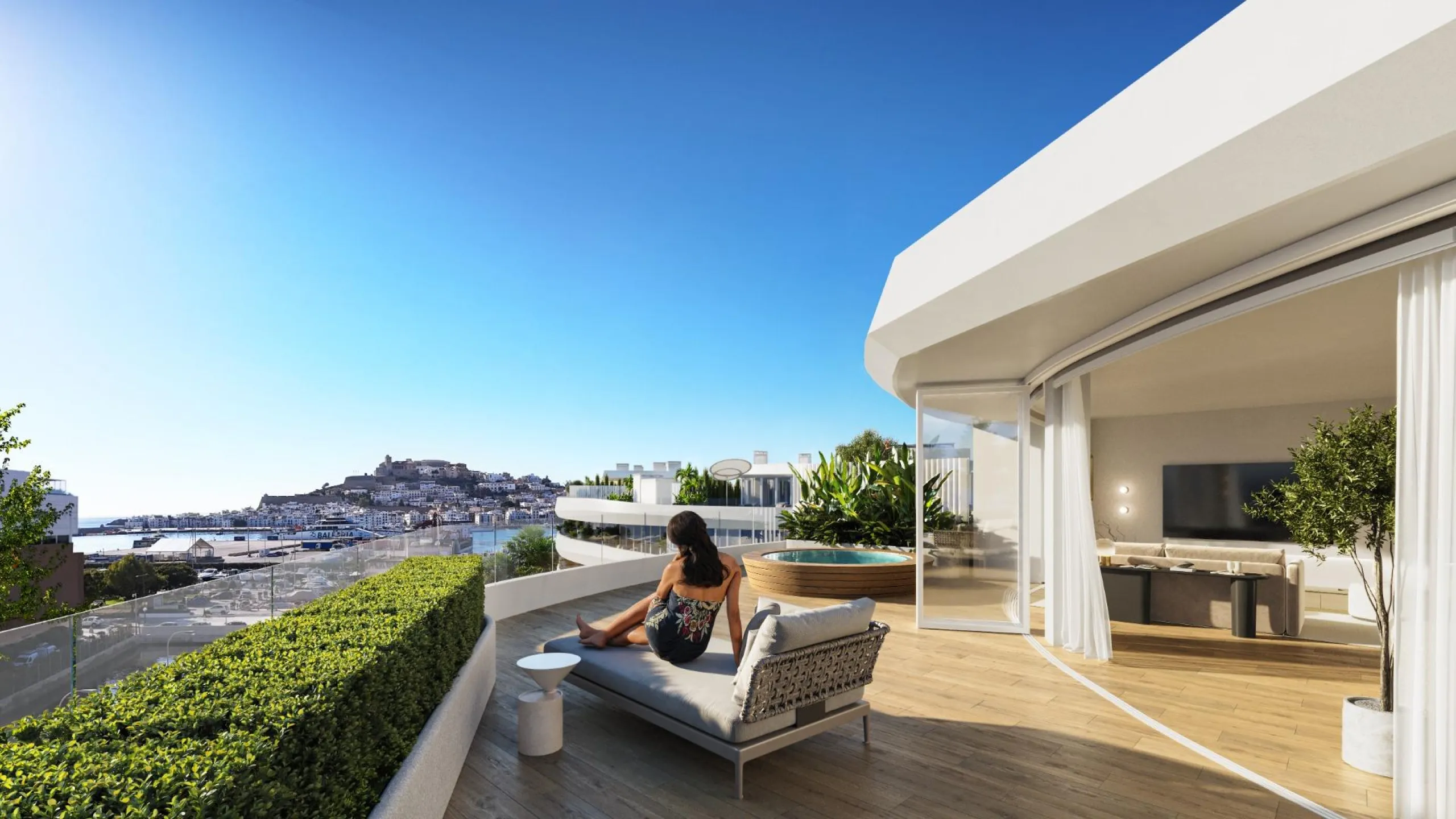 LUXURIOUS AND EXCLUSIVE NEW DEVELOPMENT IN MARINA BOTAFOCH, IBIZA – 2-Bedroom Properties