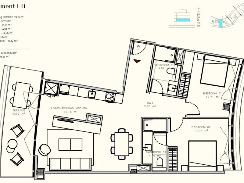 LUXURIOUS AND EXCLUSIVE NEW DEVELOPMENT IN MARINA BOTAFOCH, IBIZA – 2-Bedroom Properties