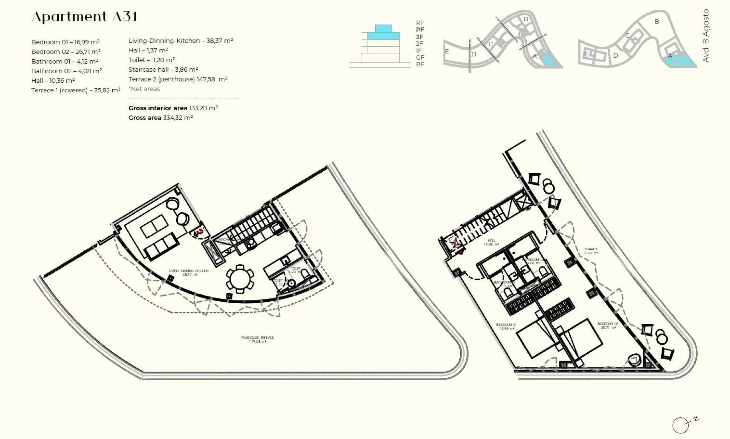 LUXURIOUS AND EXCLUSIVE NEW DEVELOPMENT IN MARINA BOTAFOCH, IBIZA – Duplex Penthouses