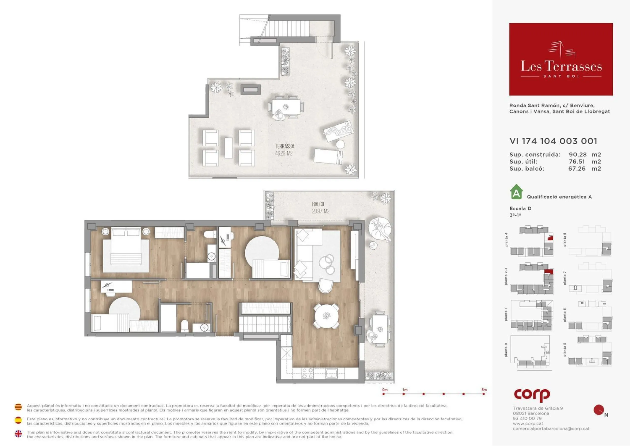 Obra nueva con terrazas, piscina y zonas comunitarias en Sant Boi de Llobregat, Barcelona