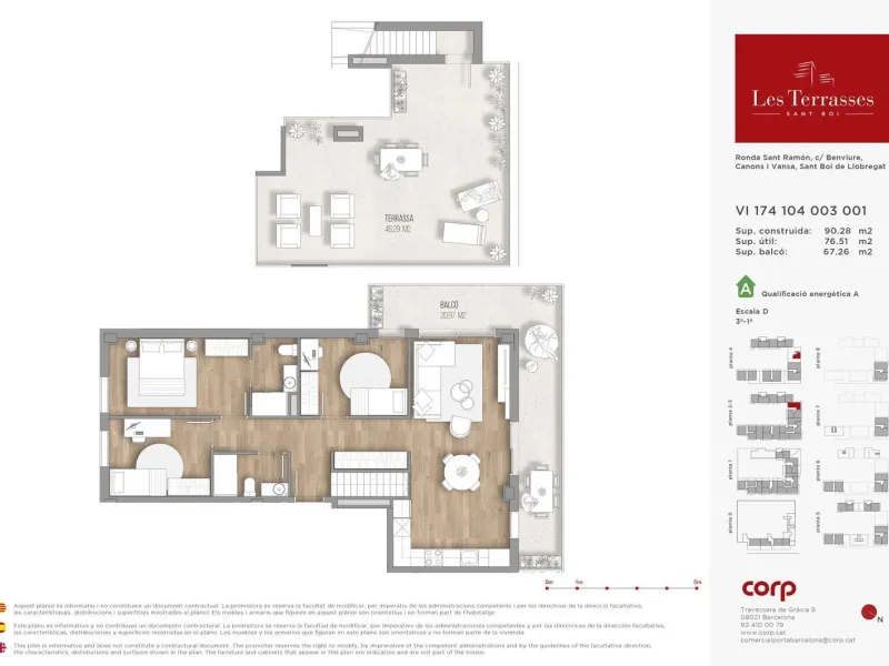 Obra nueva con terrazas, piscina y zonas comunitarias en Sant Boi de Llobregat, Barcelona