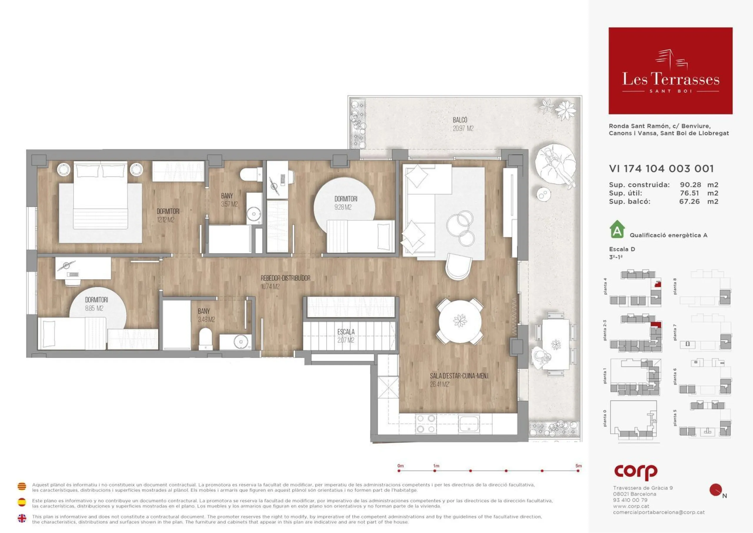 Obra nueva con terrazas, piscina y zonas comunitarias en Sant Boi de Llobregat, Barcelona