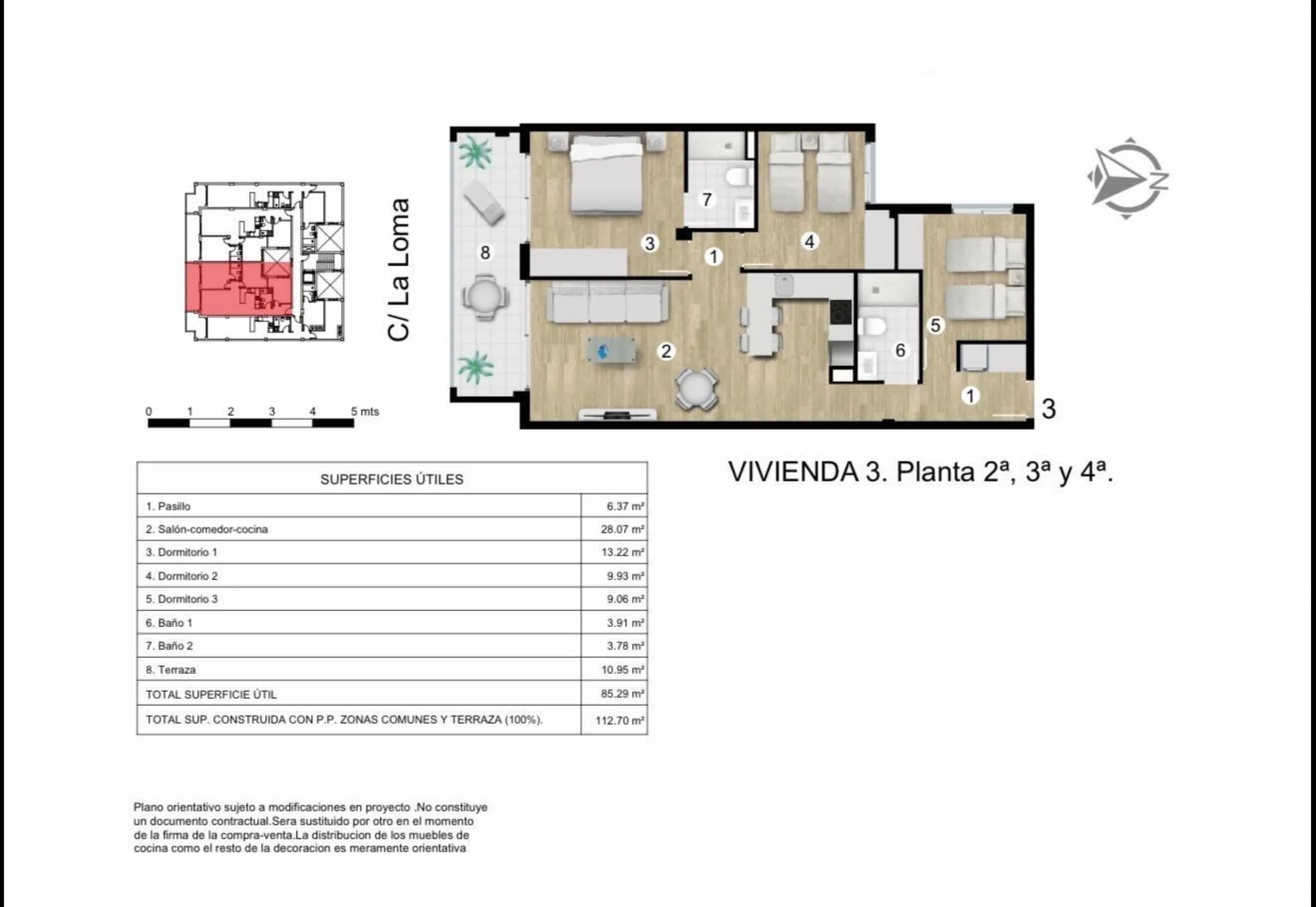 NEW APARTMENT IN THE RESIDENTIAL COMPLEX 'ALEGRIA 21' WITH INCLUDED GARAGE. 3 BEDROOMS. 2 BATHROOMS. 113 M2. POOL + SAUNA + BARBECUE.