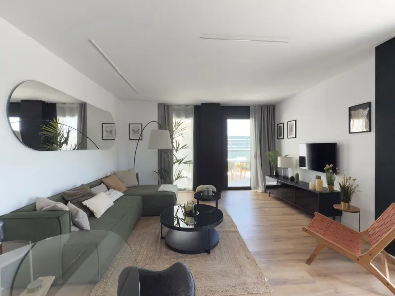 Obra nueva con terrazas, piscina y zonas comunitarias en Sant Boi de Llobregat, Barcelona