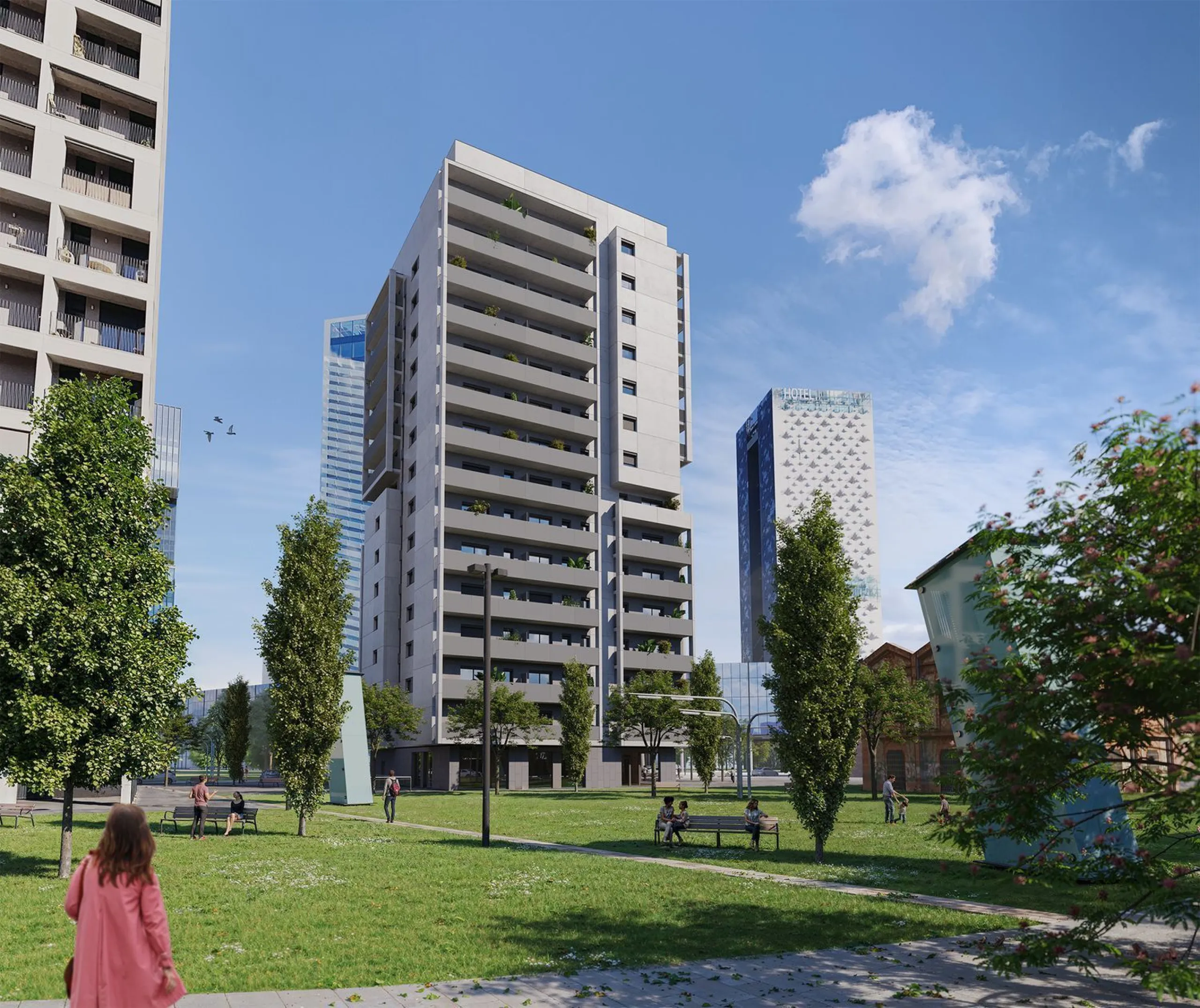 Modernos apartamentos de alta calidad en un complejo residencial en fase de construcción en L'Hospitalet de Llobregat, Barcelona