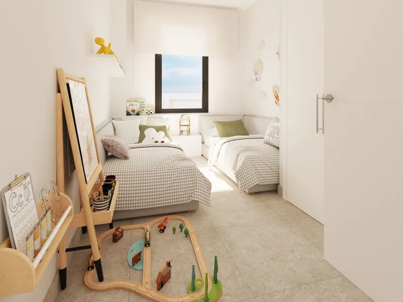 Modernos apartamentos de alta calidad en un complejo residencial en fase de construcción en L'Hospitalet de Llobregat, Barcelona