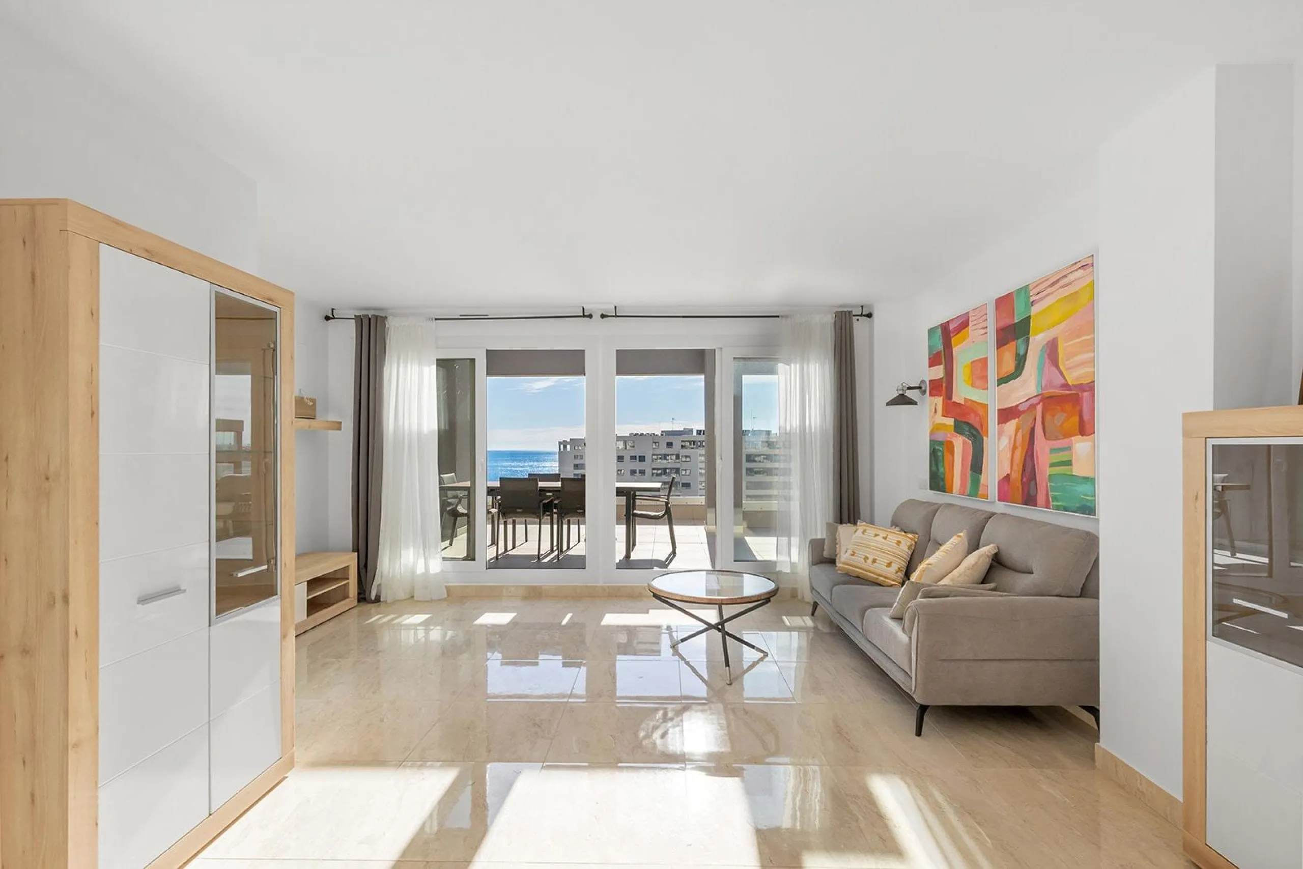 PENTHOUSE WITH SEA VIEWS IN PANORAMA MAR 3 BED. 2 BATHS. GARAGE + STORAGE INCLUDED. AREA OF 139 M2.