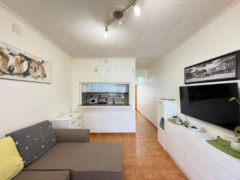 TOWNHOUSE IN NEW TORREVIEJA WITH PLOT AND GLASS-ENCLOSED SOLARIUM AND STORAGE ROOM. 1 BEDROOM. 1 BATHROOM. SURFACE OF 43 M2.