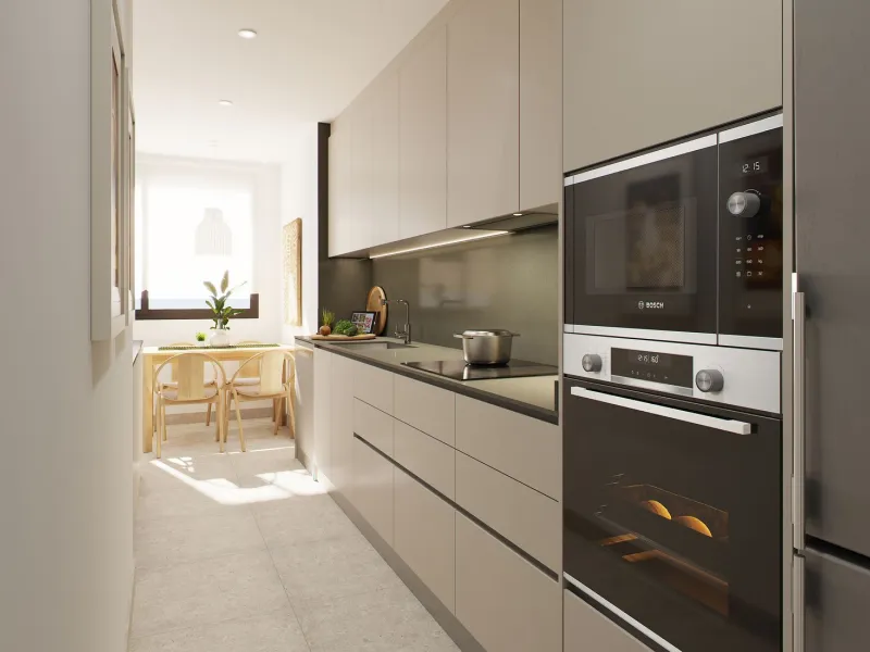 Modernos apartamentos de alta calidad en un complejo residencial en fase de construcción en L'Hospitalet de Llobregat, Barcelona