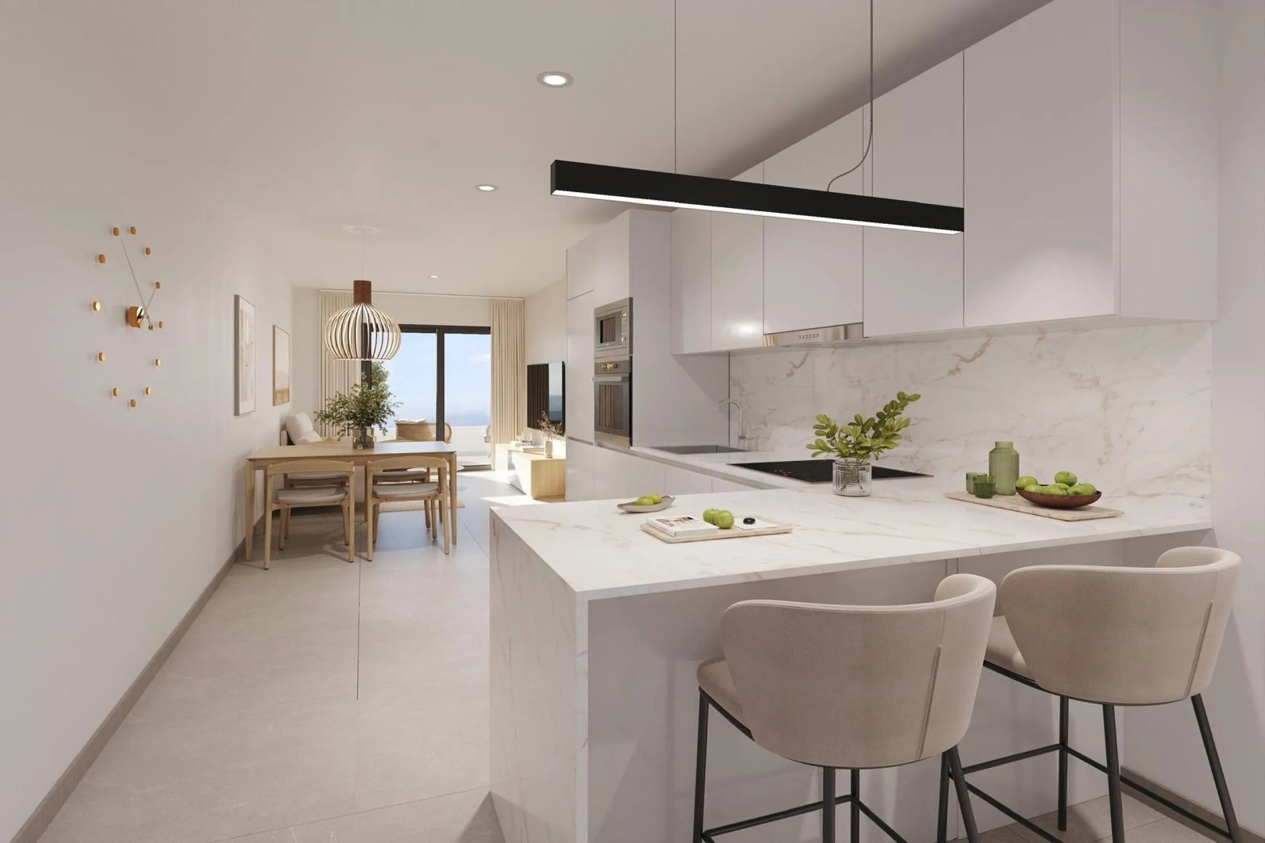 NEW PROJECT "BAHIA CENTER" WITH COMMUNITY POOL AND PARKING SPACES 300 METERS FROM THE BEACH IN TORREVIEJA.