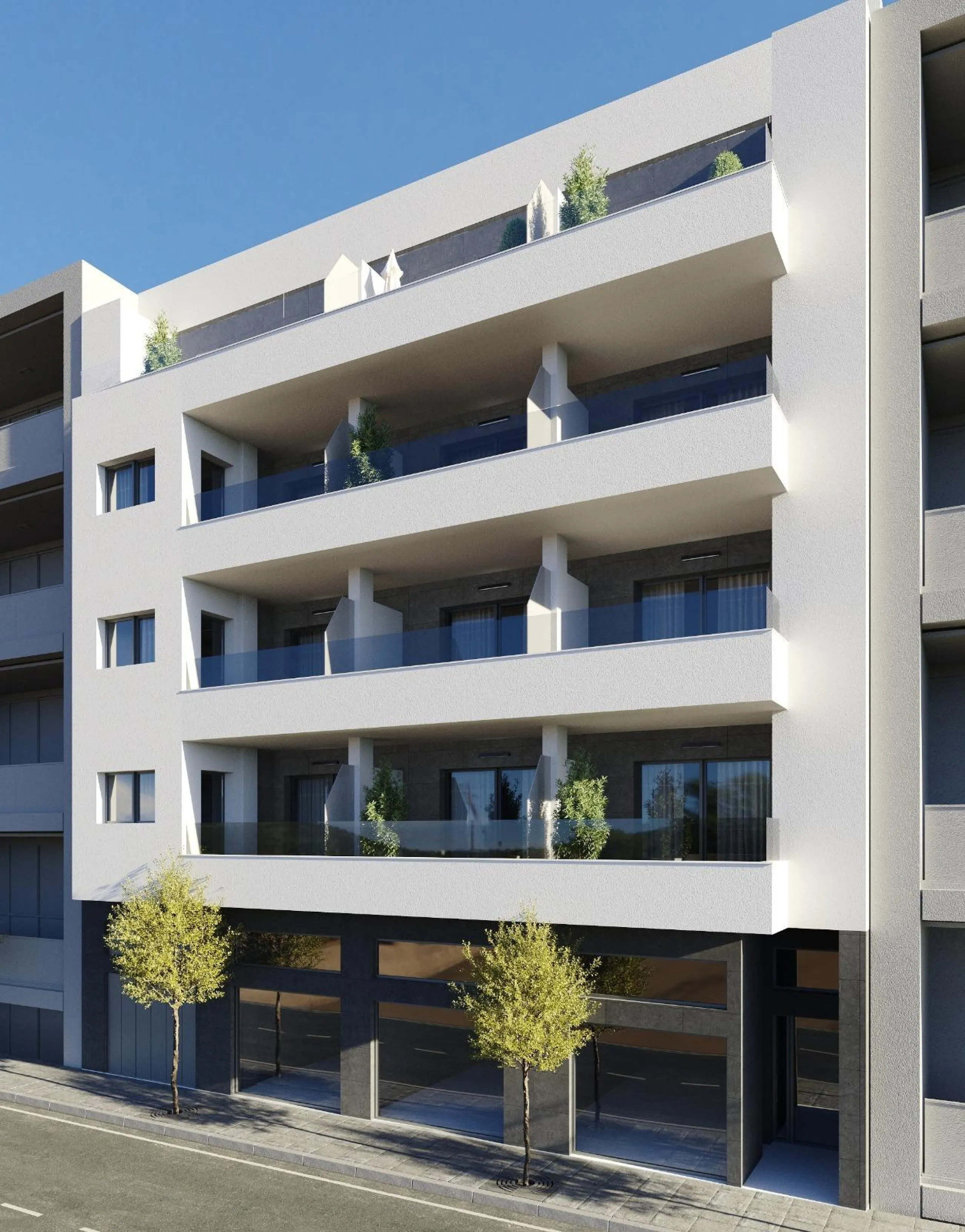 NEW PROJECT "SUN BAY" WITH COMMUNITY POOL AND PARKING SPACES 150 METERS FROM TORREVIEJA BEACH.
