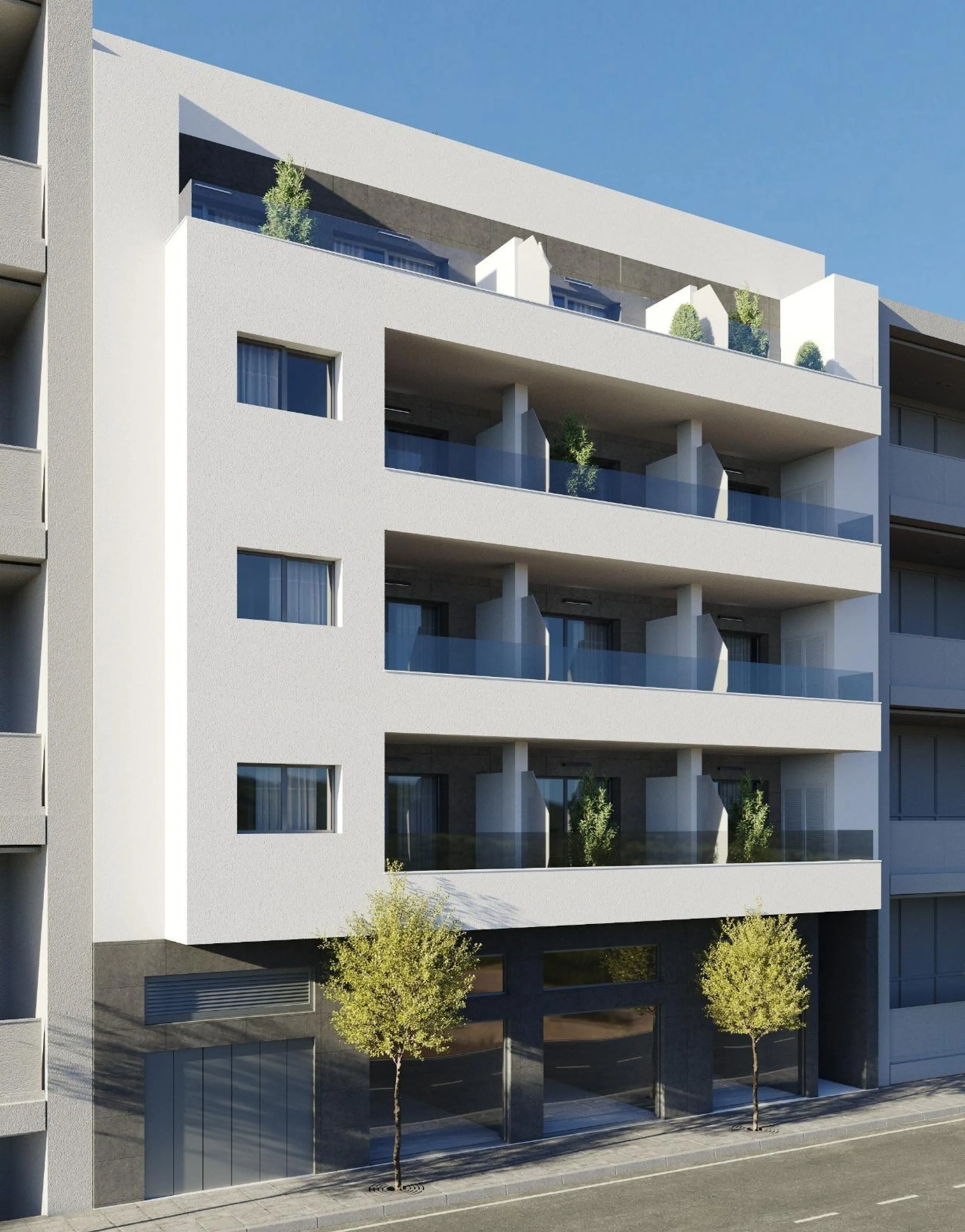 NEW PROJECT "SUN BAY" WITH COMMUNITY POOL AND PARKING SPACES 150 METERS FROM TORREVIEJA BEACH.