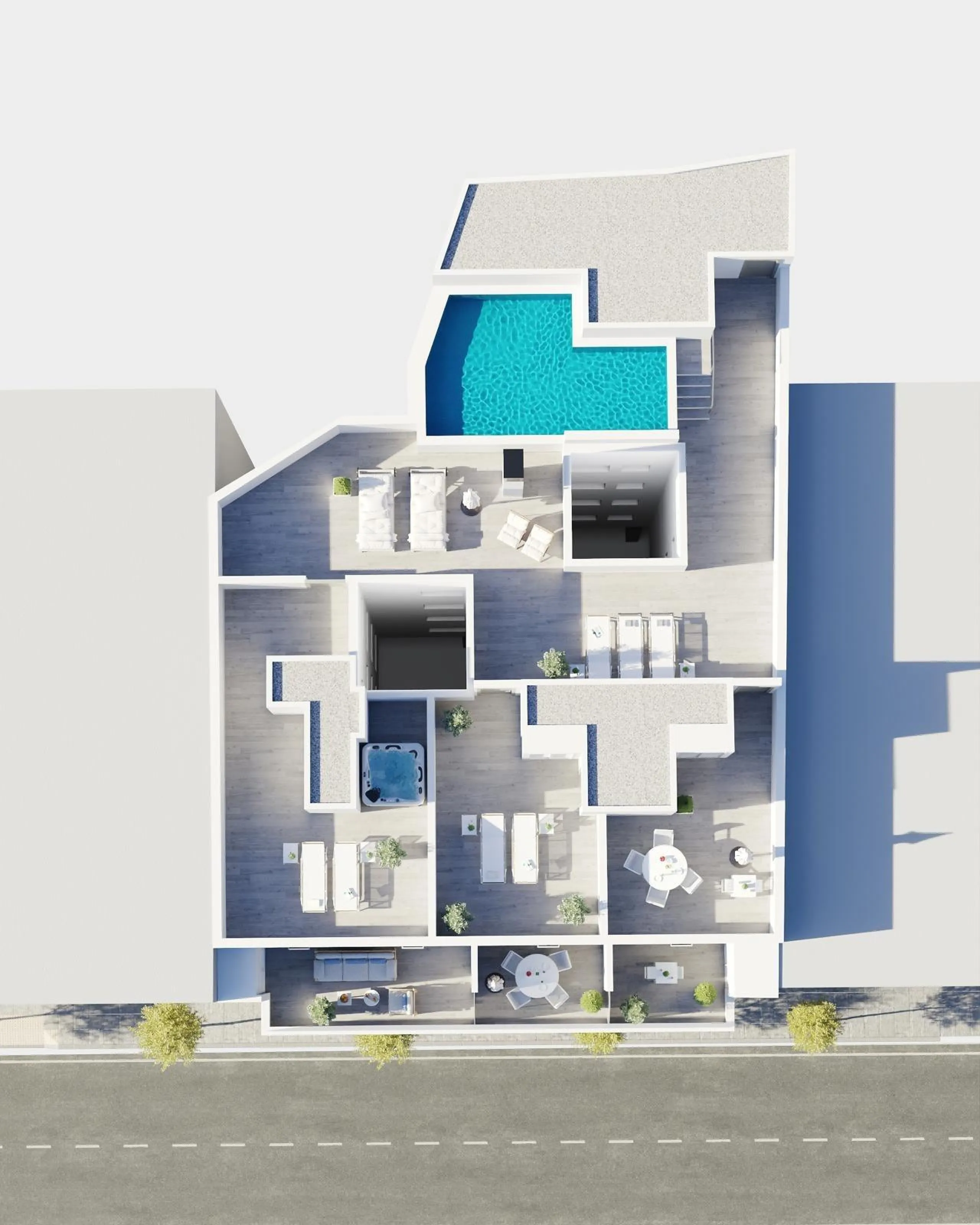 NEW PROJECT "SUN BAY" WITH COMMUNITY POOL AND PARKING SPACES 150 METERS FROM TORREVIEJA BEACH.