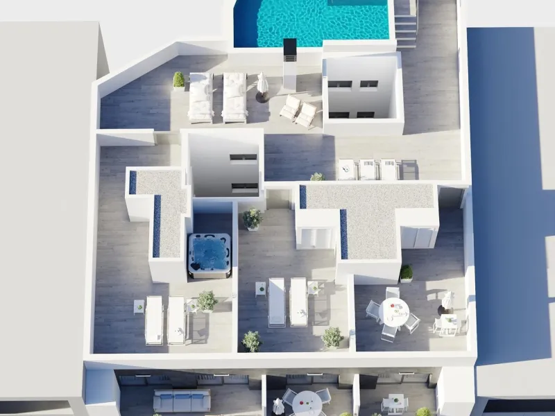NEW PROJECT "SUN BAY" WITH COMMUNITY POOL AND PARKING SPACES 150 METERS FROM TORREVIEJA BEACH.