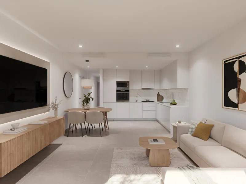 NEW PROJECT "SUN BAY" WITH COMMUNITY POOL AND PARKING SPACES 150 METERS FROM TORREVIEJA BEACH.
