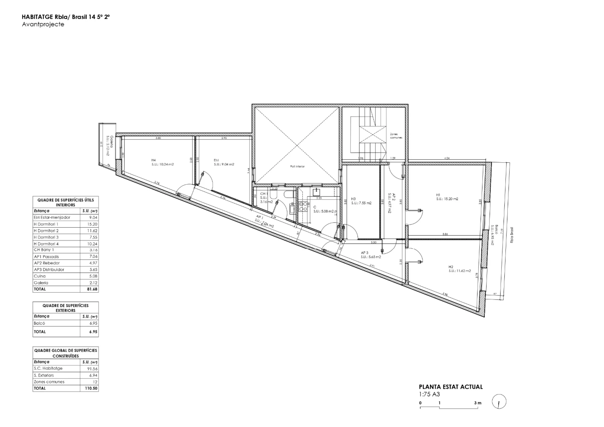 High-Floor Apartment with Two Orientations and Balconies in Sants, Barcelona