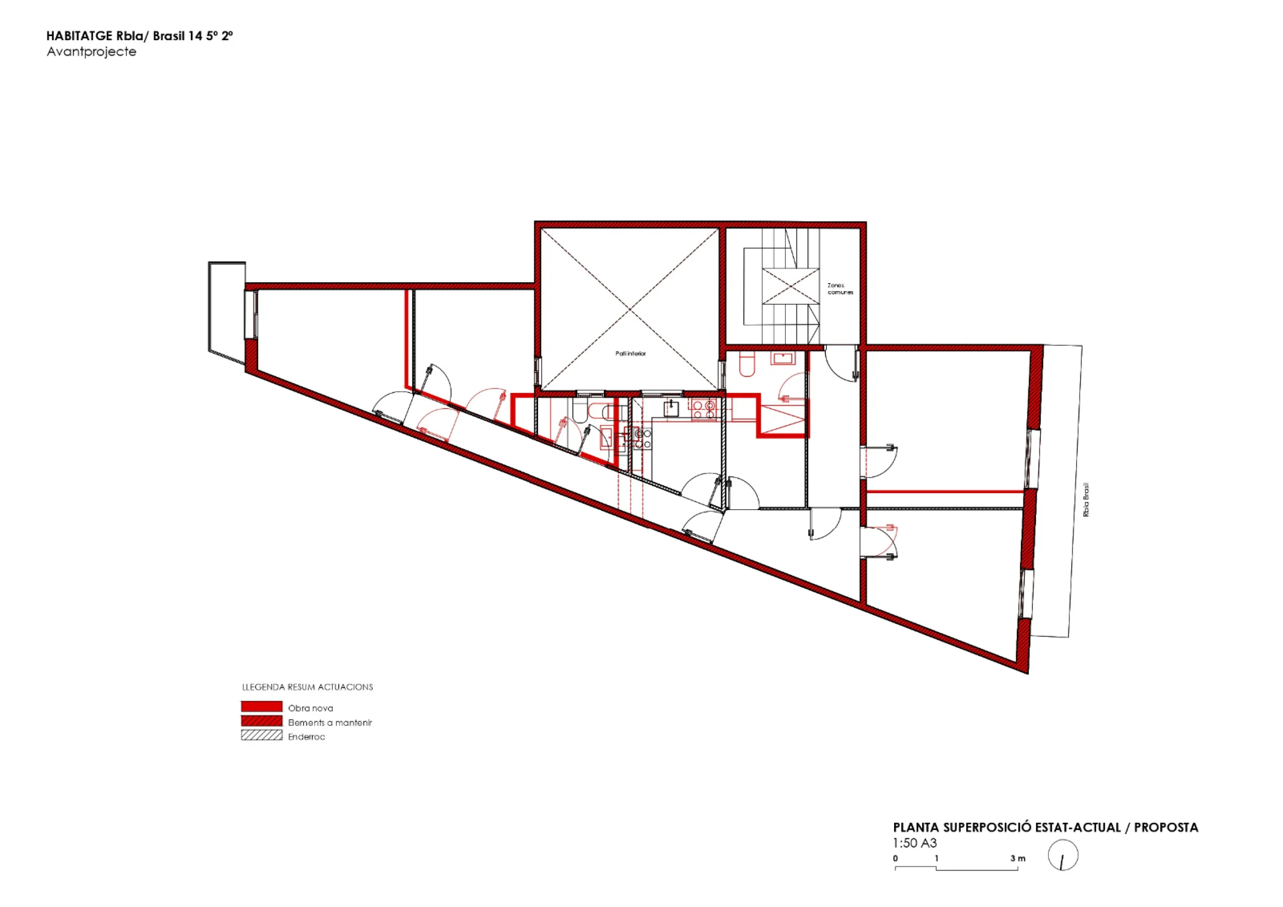 High-Floor Apartment with Two Orientations and Balconies in Sants, Barcelona