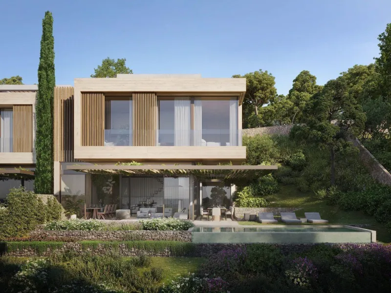Chalet pareado de obra nueva con vistas al mar en Aiguaxelida, Tamariu