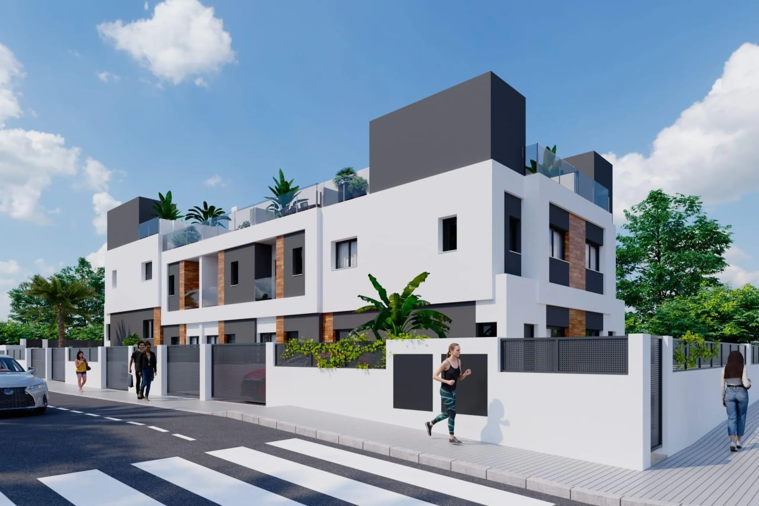 Пентхаусы в жилом комплексе Nueva Torrevieja, Торревьена. 7 индивидуальных вилл на участке