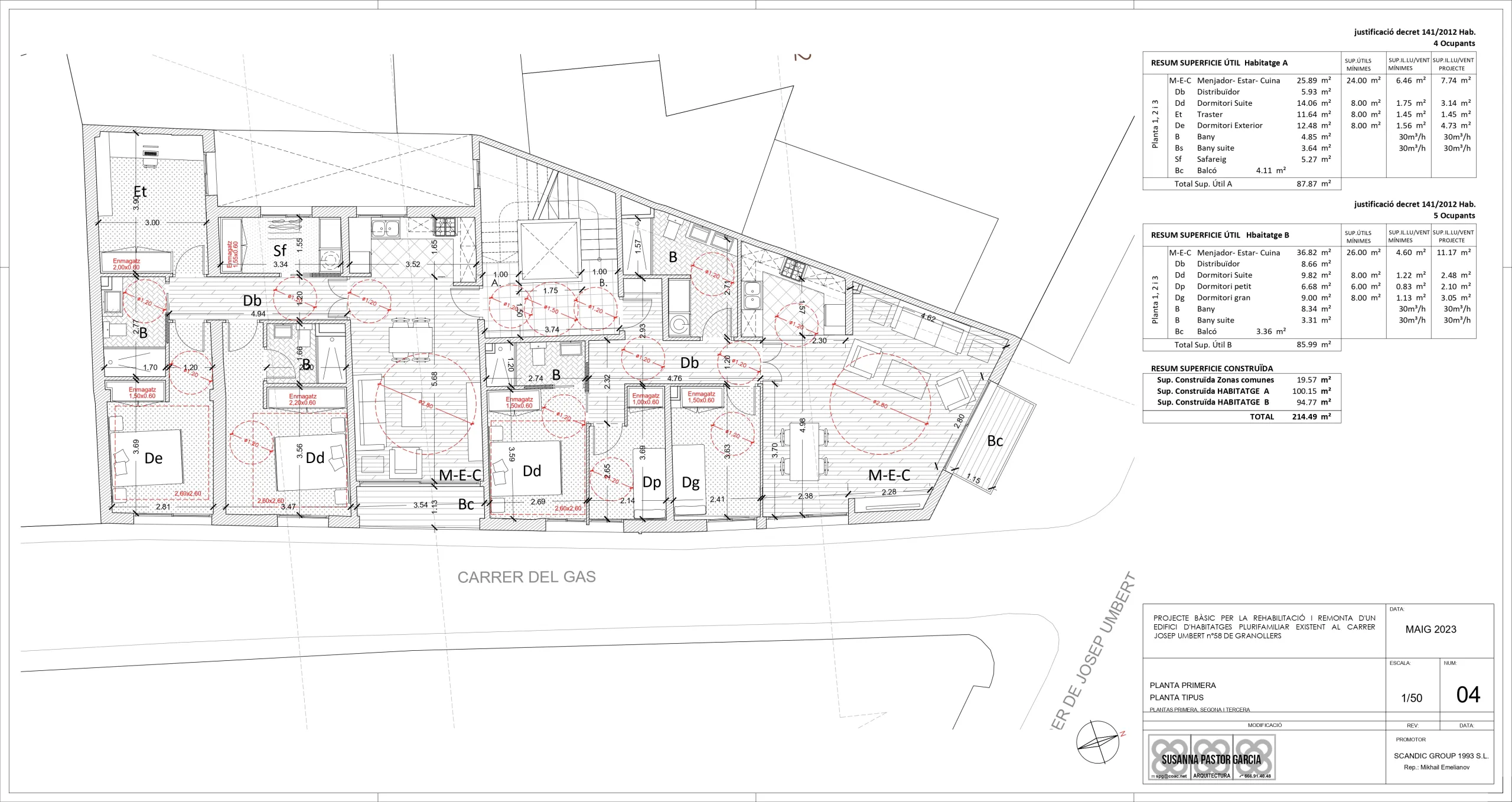 Investment Project: Reconstruction and Extension of a Residential Building in Granollers, Barcelona