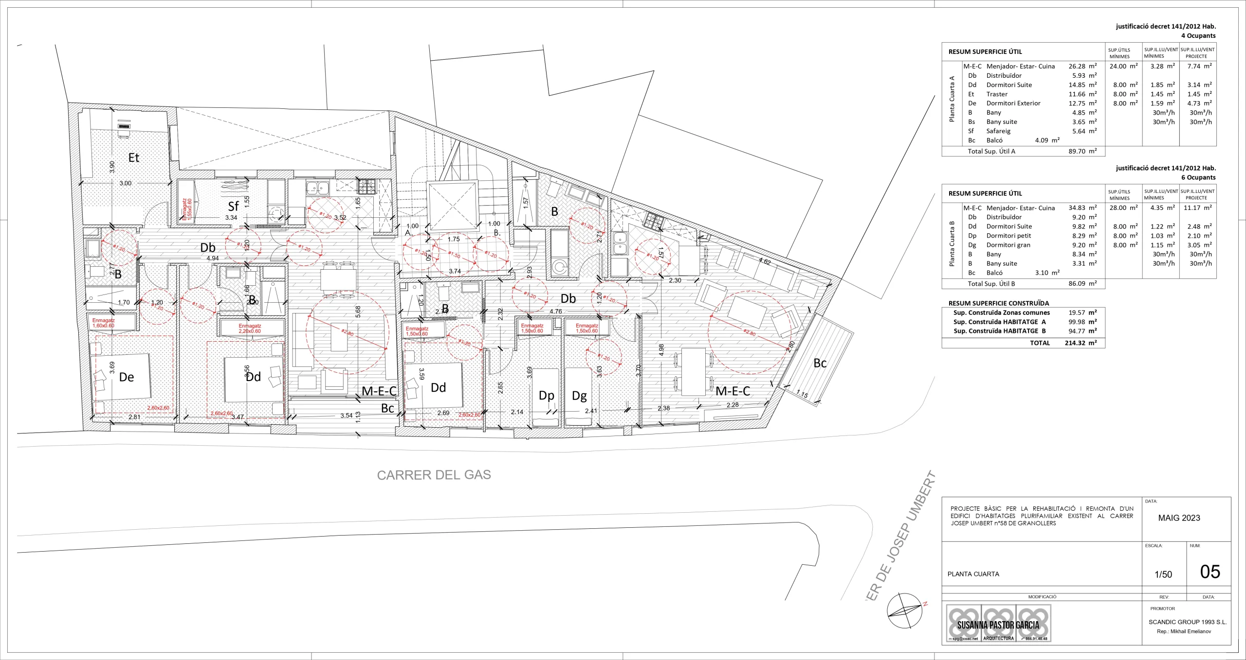 Investment Project: Reconstruction and Extension of a Residential Building in Granollers, Barcelona
