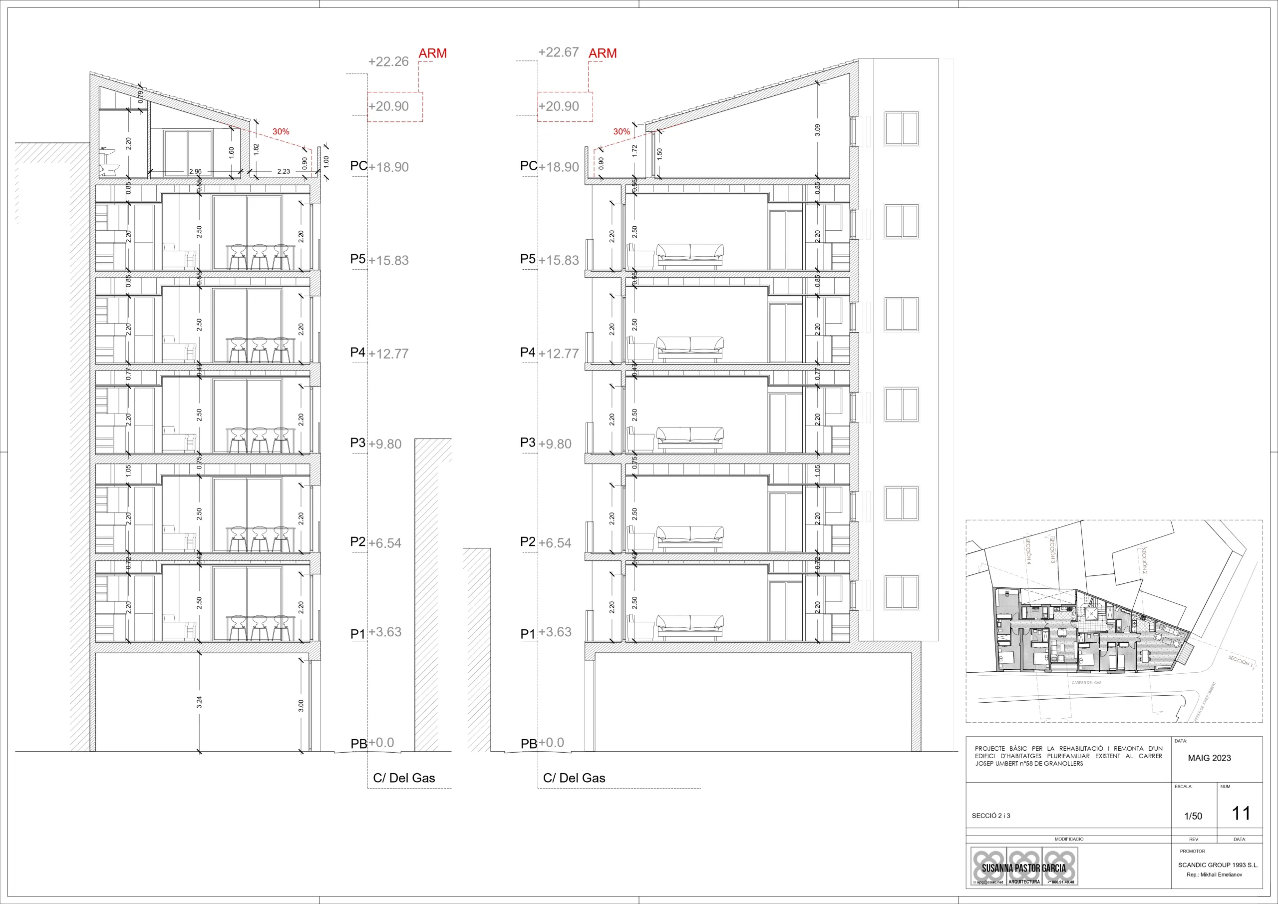 Investment Project: Reconstruction and Extension of a Residential Building in Granollers, Barcelona