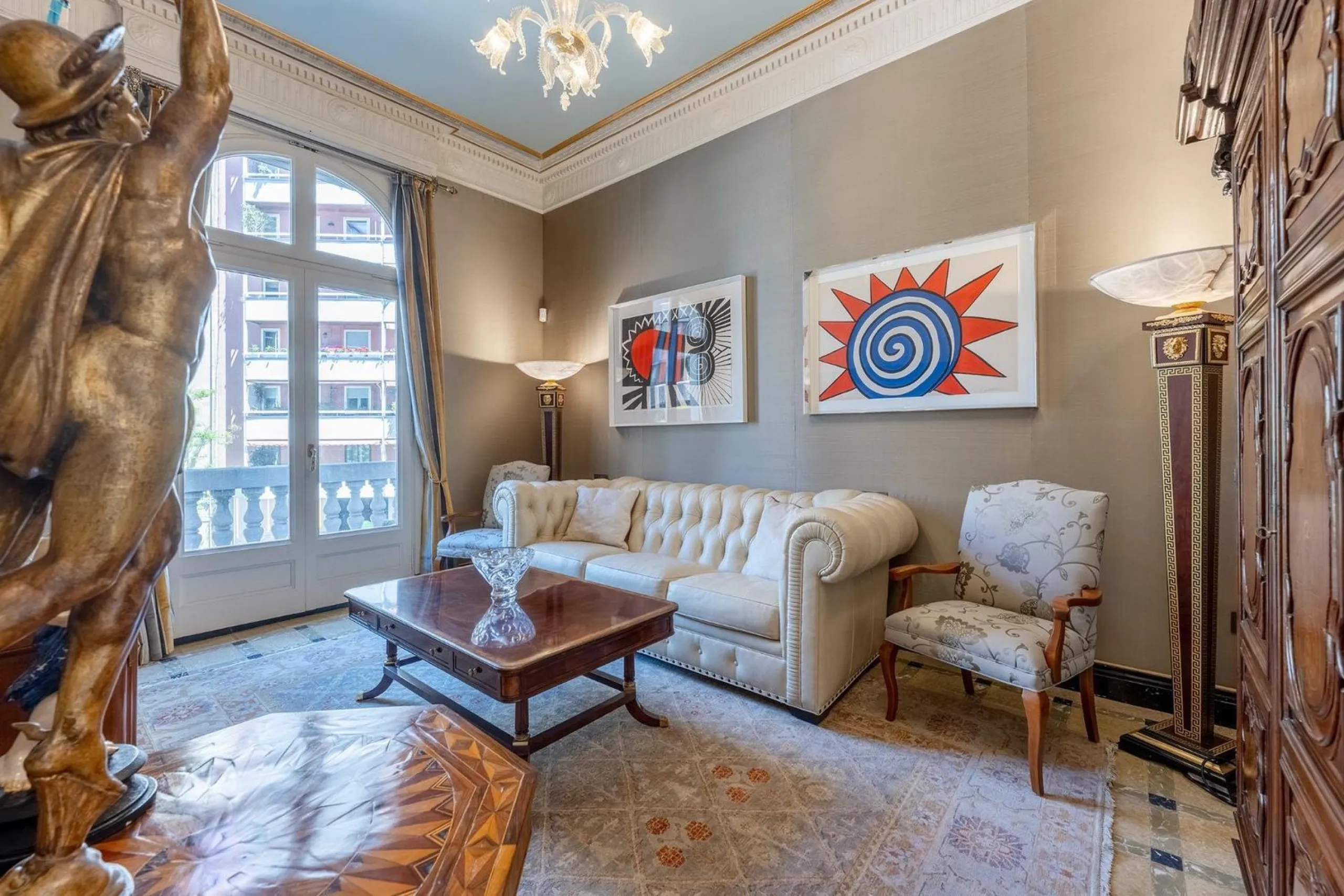 A True Work of Art: An Exclusive Designer Apartment with Outstanding Details and an Antique Collection in Sant Gervasi, Barcelona