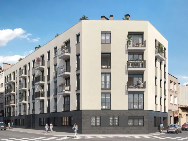 Moderno complejo residencial Tres Creus cerca del centro, en Sabadell, Barcelona